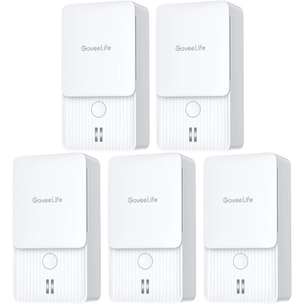 

Water Leak Detectors 5 Pack, 100dB Adjustable Audio Alarm and Leak and Drip Alerts, Detector for Home, Bedrooms, Basement