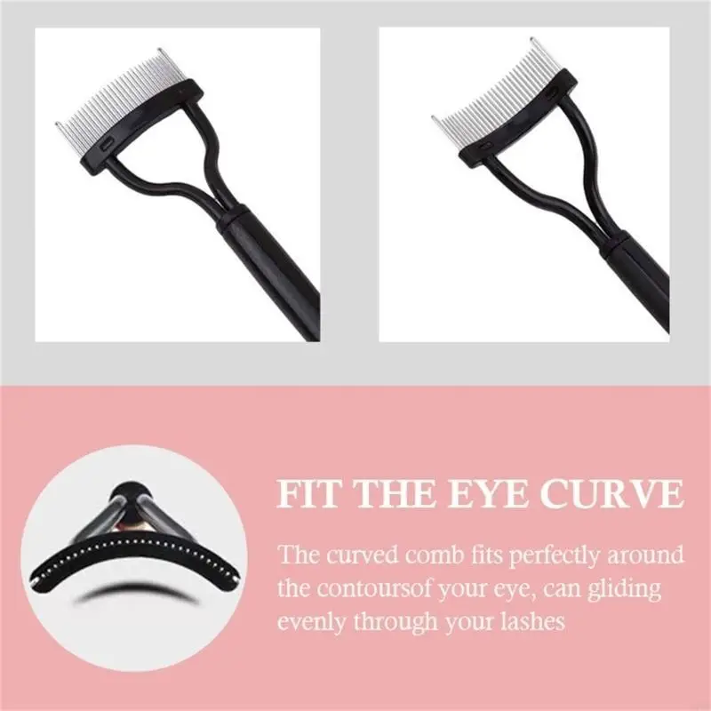 Q1FB Eyelash Comb Eyebrow Brush Eyelash Separator Mascara Applicator Eyelash Definer