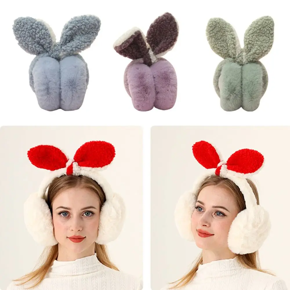 Winter Plush Ear Cover Fashion Windproof Cold Protection Ear Warmer Foldable Outdoor Riding Earmuffs