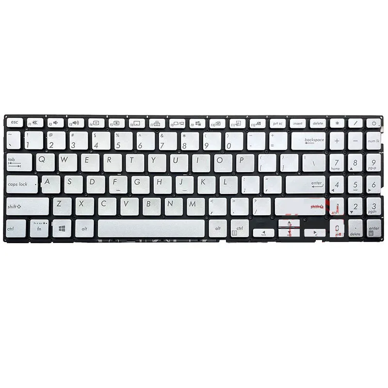 US Backlight Keyboard For Asus vivobook 15s X531 X531F X531FA X532FL X532E X532FA X532FL S5500 S5500F S532F S532F Silver Color