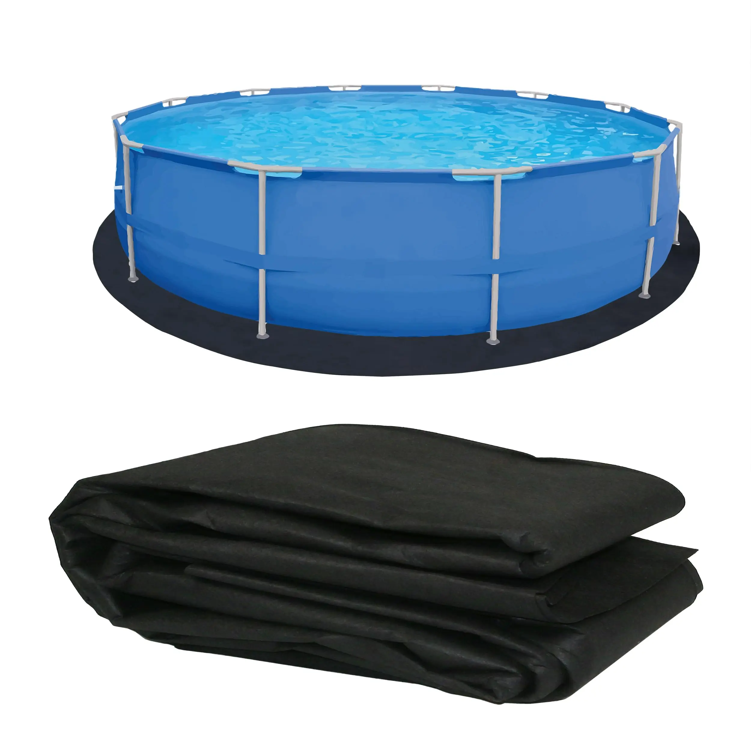 HOT SELLER OEM ROUND OUTDOOR POOL FOR FAMILY PVC ABOVE GROUND FRAME POOL ACCESSORIES