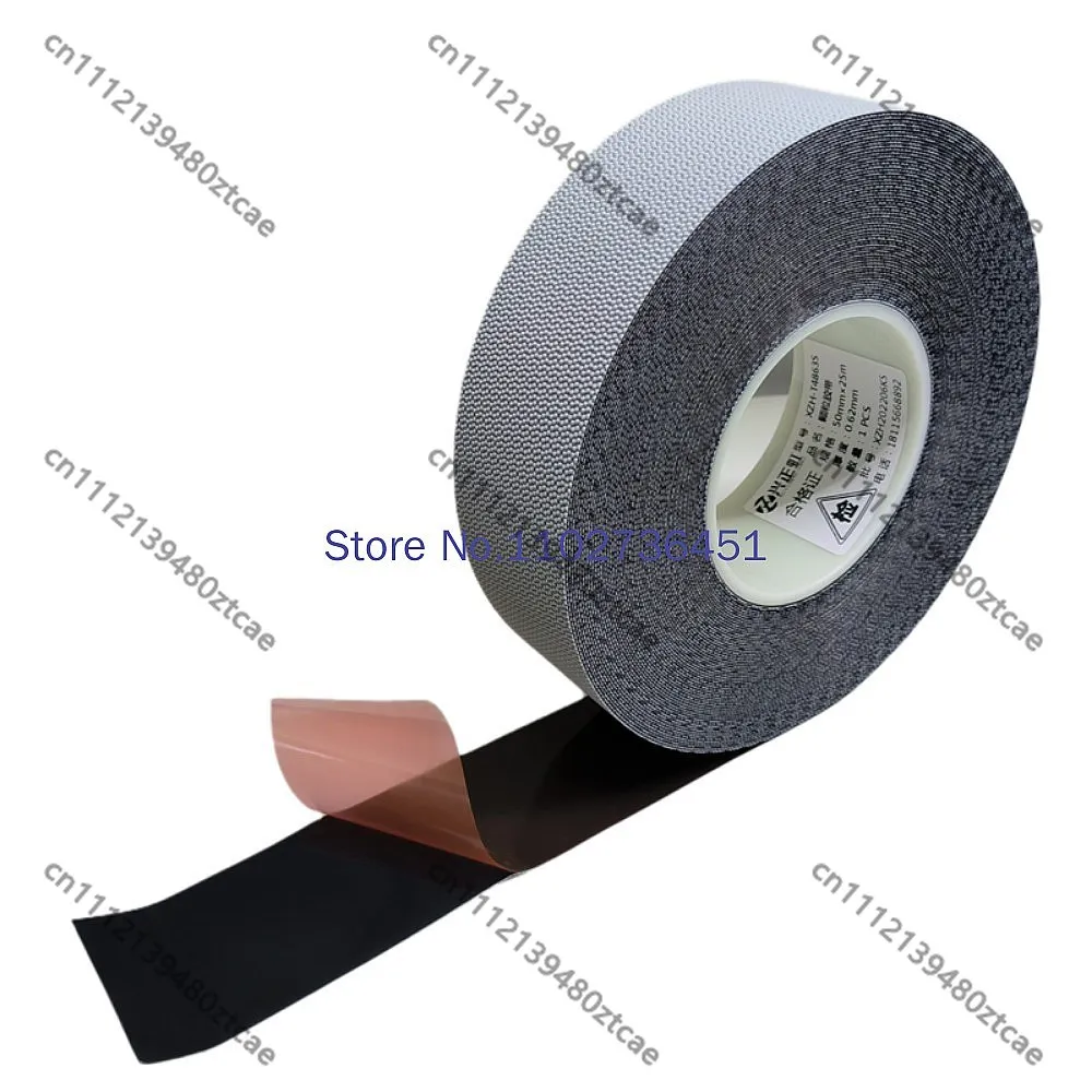 Silicone Rubber Anti Slip Anti Sticking Tape 0.62mm Guide Roller Wrapped Particle Tape for Printing Lamination