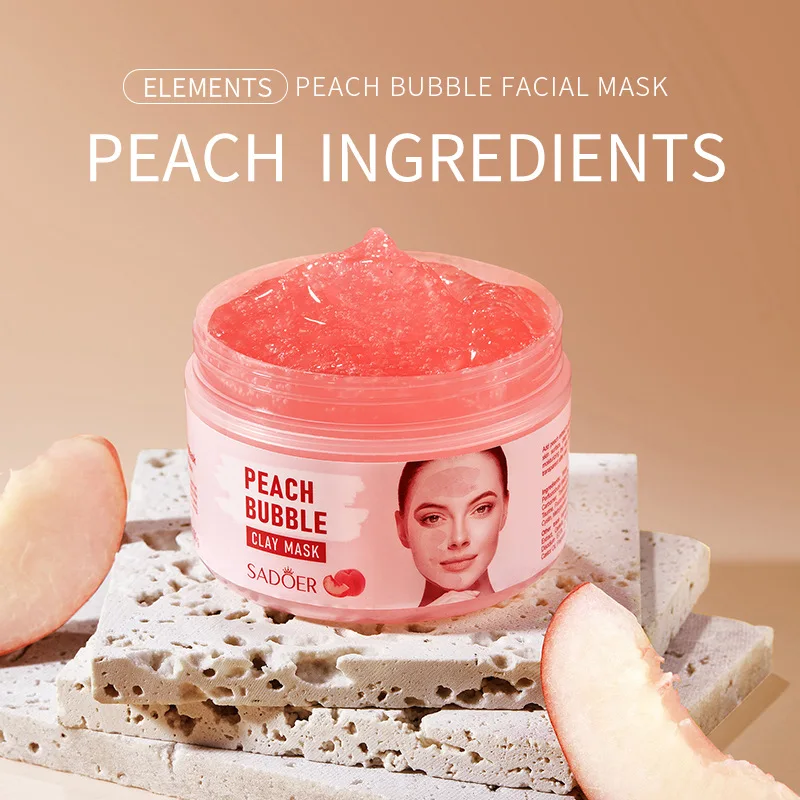 Cucumber and Peaches100g Cleansing Pore Bubble Mask Mud Apply Mask Skin Care Face Mask