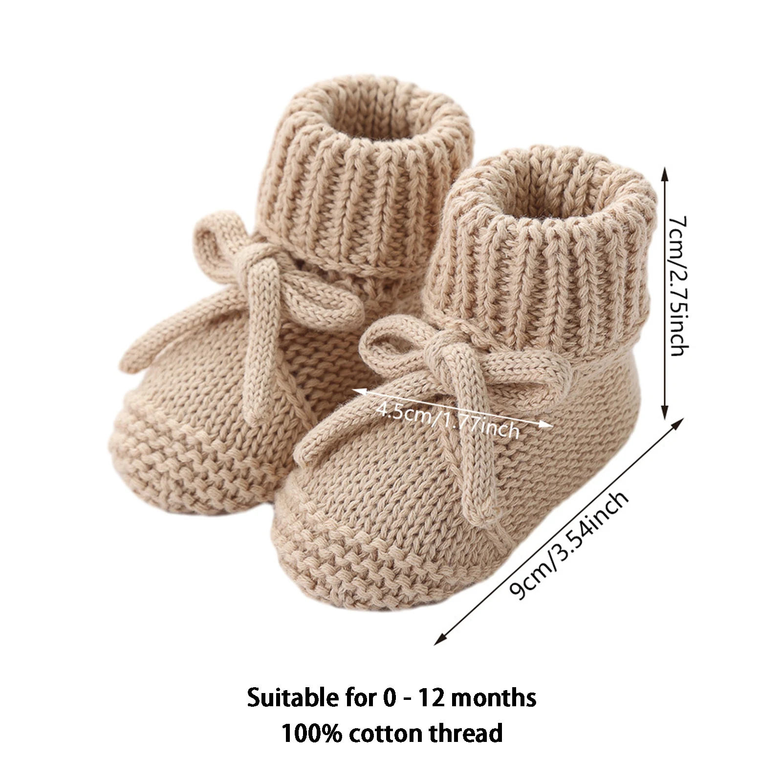 0-12months Newborn Boys Girls Knitted Shoes 4