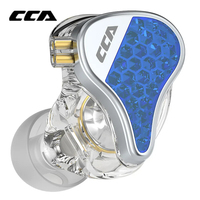 CCA Lyra 10mm Dual Magnetic Dynamic HiFi in Ear Headphones with Mic Noice Canceling Metal Music Monitor Headphone Gift