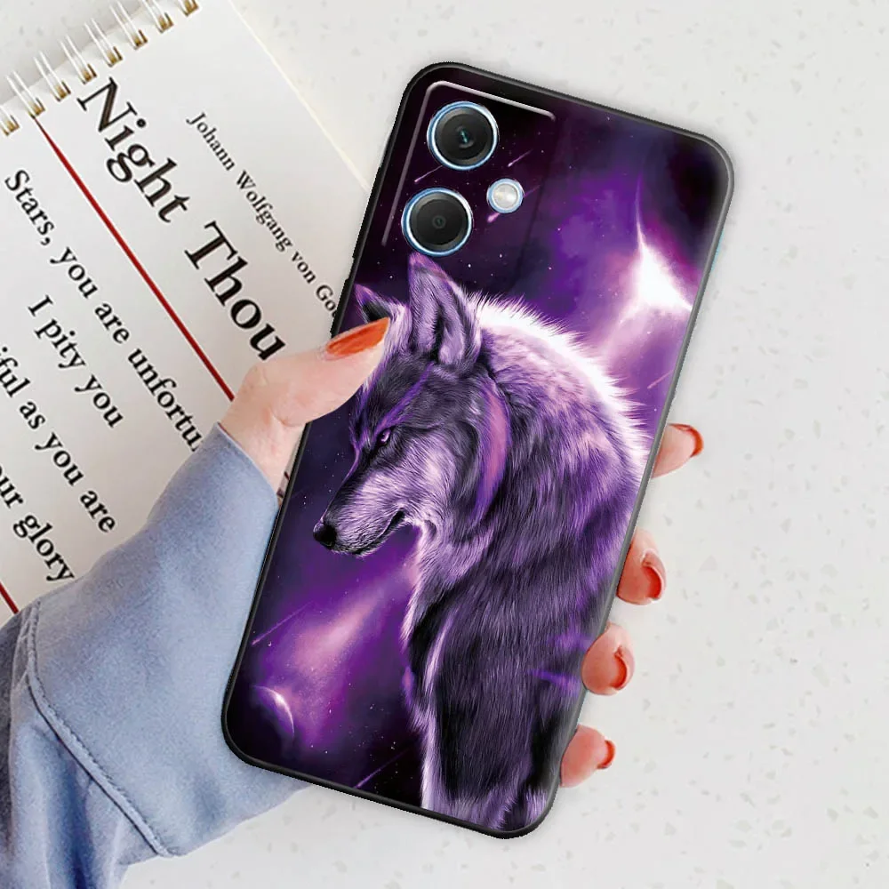 For Xiaomi Redmi Note 12 Case 5G Soft Silicone Protective TPU Black Case For Xiaomi Redmi Note 12 Pro+ Plus Cover Painted lion