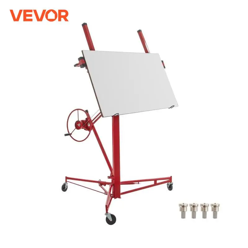 VEVOR 16Ft sollevatore a rullo per cartongesso con ruote bloccabili capacità 150Lbs pannello in cartongesso per impieghi gravosi sollevatore a martinetto inclinabile