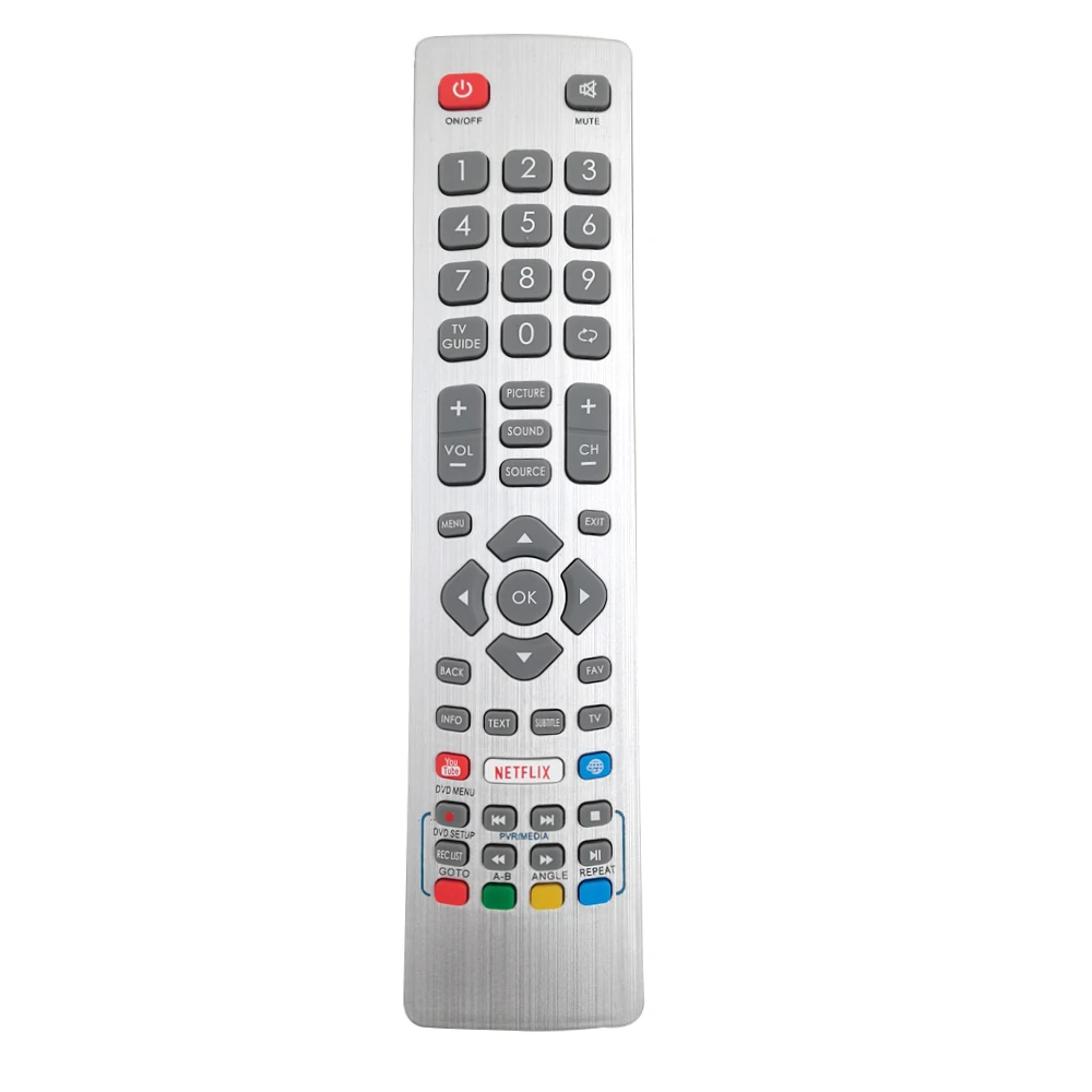 Replacement IR Remote for Sharp Aquos TVs - Model SHWRMC0115, SHWRMC0121, DH-2086, DH-2087 (Multi-Device Control