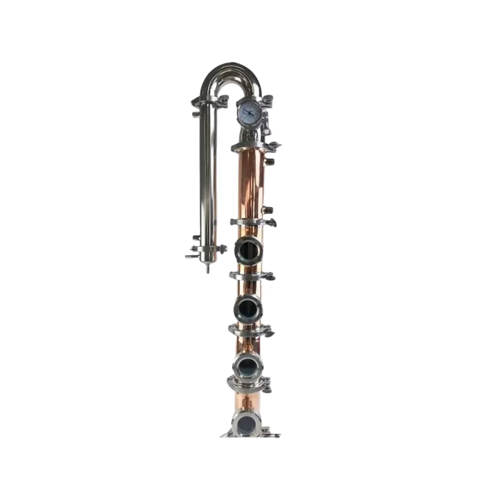 

3"(76mm)OD91mm Mix Copper--Stainless Steel 304 Type Distiller Column,Reflux Tower Combination,Copper Bubble Plate Sets*4