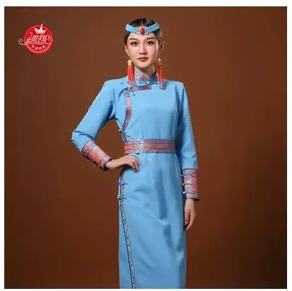 رداء نسائي منغولي حديث محسّن لخريف 2023 بأكمام طويلة #4