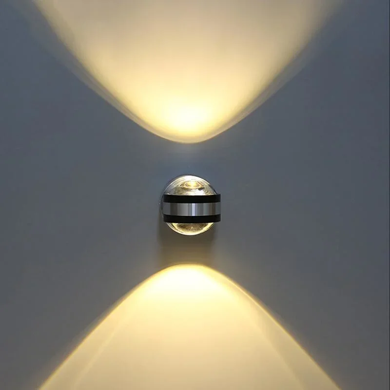 

110-240V Up down wall lamp 6Wled modern indoor hotel decoration light living room bedroom bedside aisle TV background Wall Light