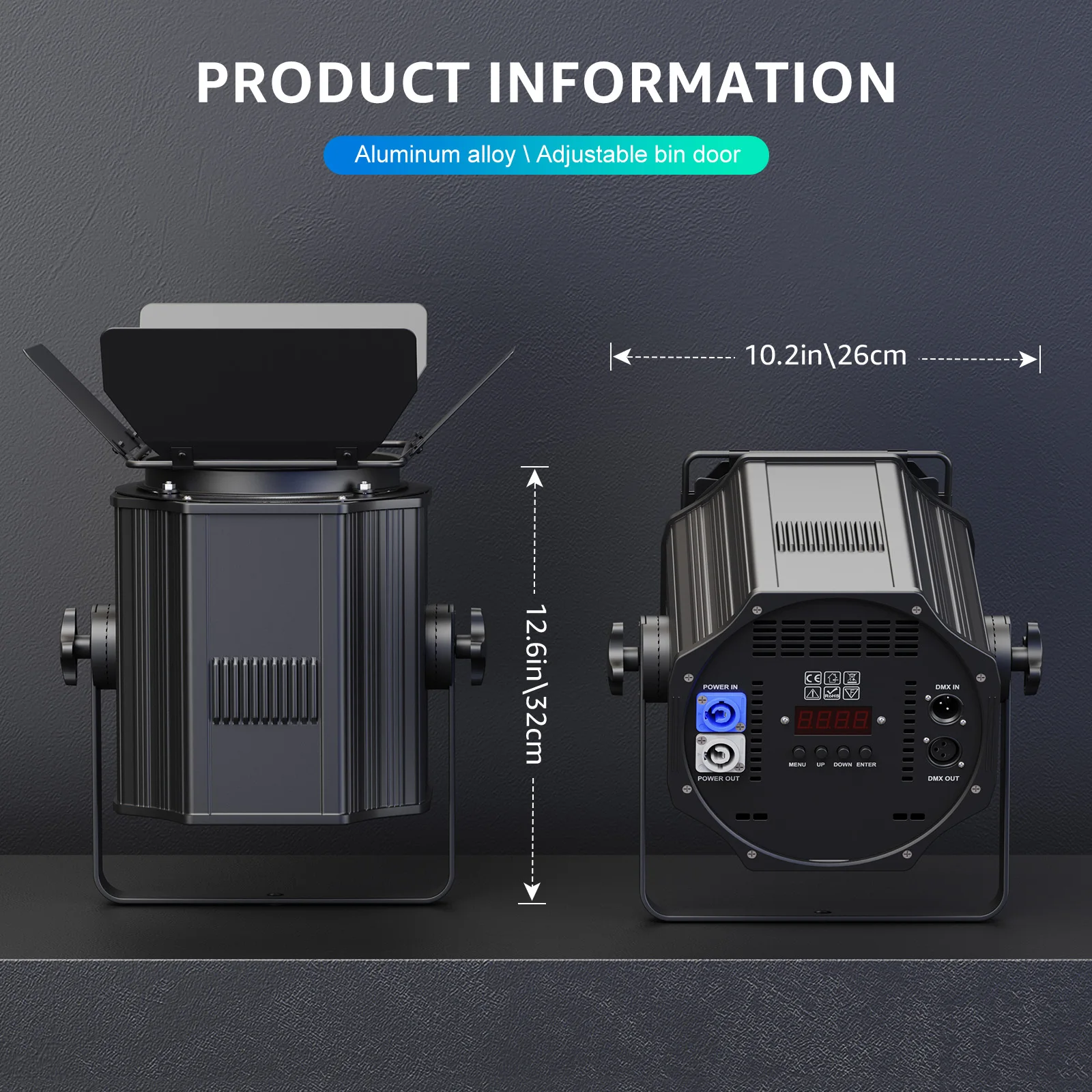 Fieryzeal 2PCS 200W LED COB Par Light 6IN1 RGBWA+UV Linear Spotlight DMX512 Warm&Cold White Stage Light for DJ Party Concert