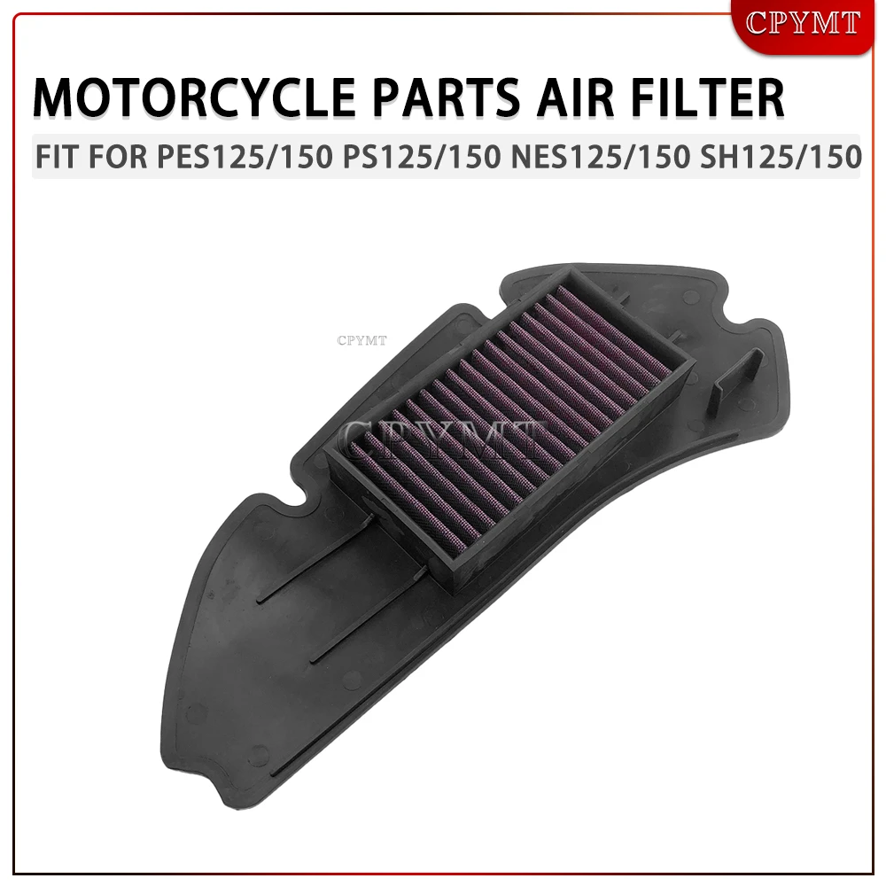 

Fit for PES125 PS125 NES125 SH125 SES125 PES150 PS150 NES150 SH150 SES150 Motorcycle High Flow Air Filter Air Cleaner