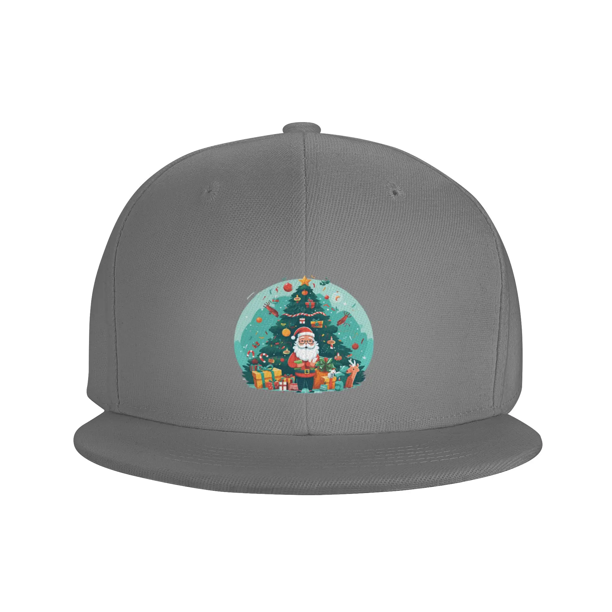 Fashion Santa Claus under the tree Flat Brim Sun Hat  Fine Workmanship Men Hat