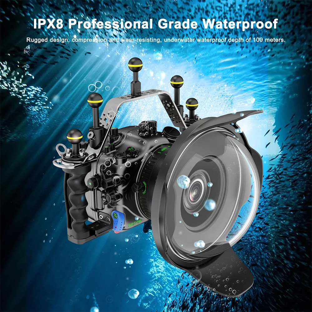 حافظة Searogs لهاتف Sony A7S III 40M/130FT غطاء كاميرا مقاوم للماء إصدارين متوفرة: سبائك الألومنيوم والبلاستيك