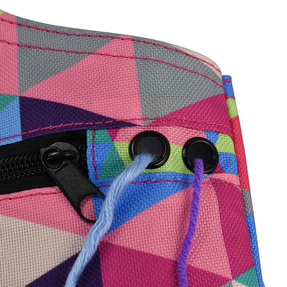 

Printed Wool Yarn Tote Bag Crochet Storage Organizer Knitting Needles Lightweight Durable Easy Carry Home Use Gift For