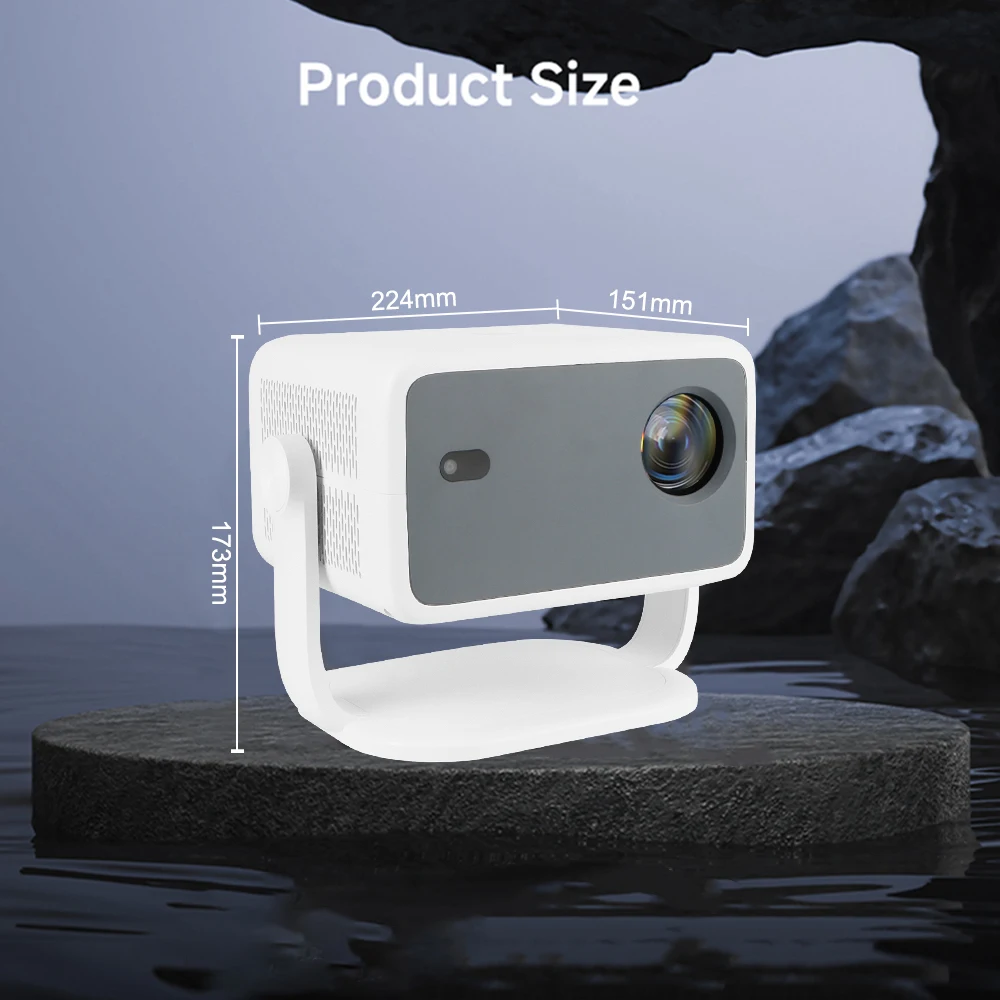 Android 11 WIFI 6 BT 5.2 Rotaty Type 1920X1080P 4K Support 650ANSI Full HD Projection Night Light Home Theater LCD Projector