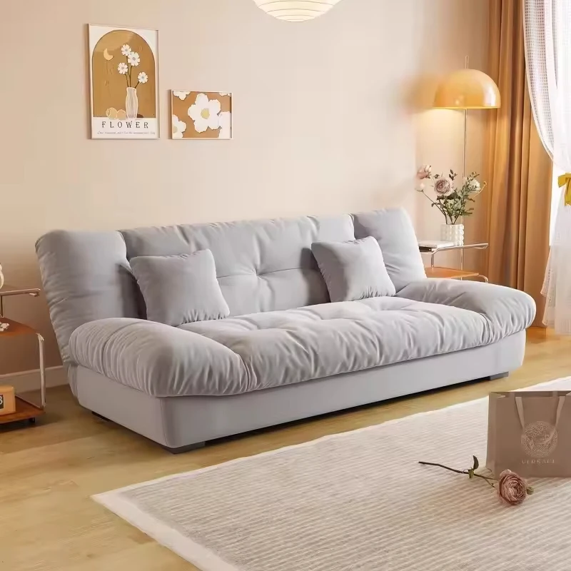 #Modern 3-Seater Convertible Fabric Sofa Bed for Bedroom or Hotel Low-Priced Folding Living Room Furniture