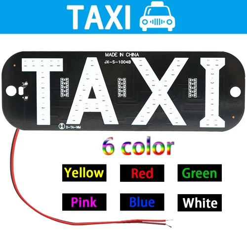 Imagen 2 del producto NSXINQI, 1 pieza, luz LED para señal de Taxi para coche, 12V, lámpara de cabina para parabrisas, bombilla indicadora automática, luces de Panel guía para parabrisas sin interruptor