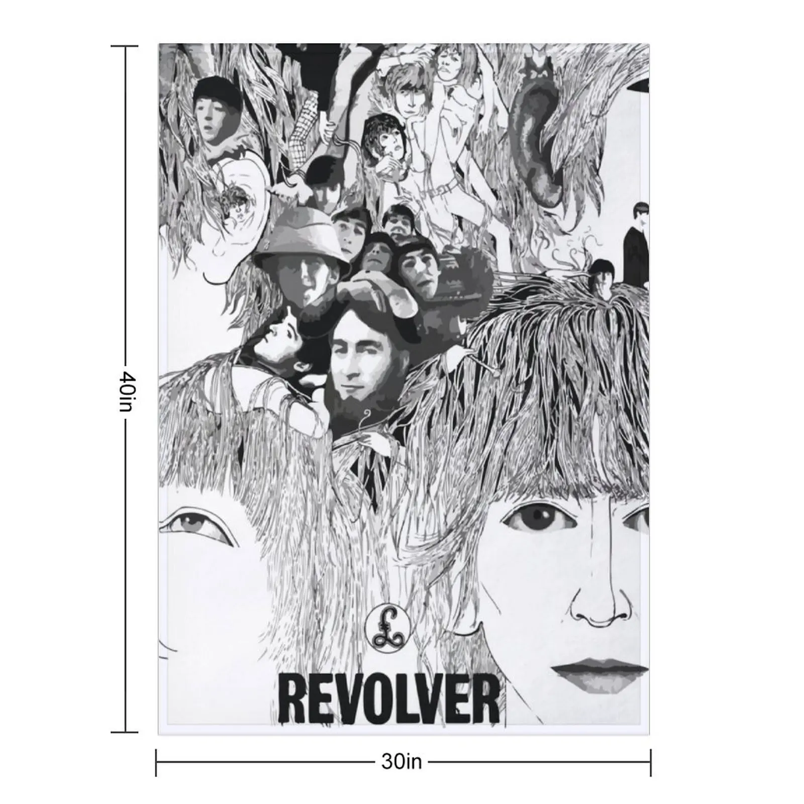 Revolver Album Cover Throw Blanket Hair Multi-Purpose Custom Warm Blankets