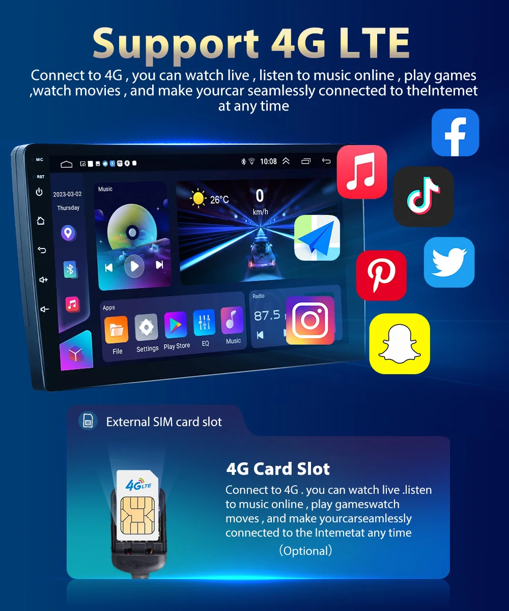 راديو بودوفو-مشغل فيديو متعدد الوسائط للسيارة ، نظام تحديد المواقع والملاحة ، أندرويد 11 ، لا دين 2 ، دين 2 ، دي في دي ، فورد ايكوسبورت-ma