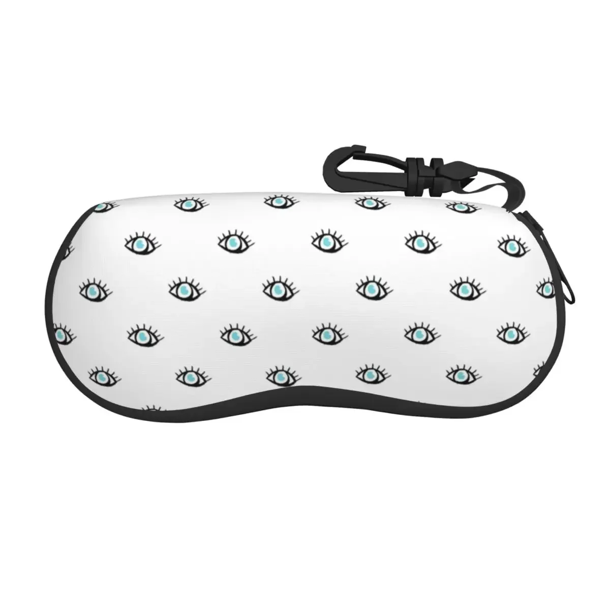 Custom Turkish Eyes On You Shell Glasses Case Unisex Mediterranean Nazar Evil Eye Eyeglasses Case Sunglasses Protector Box