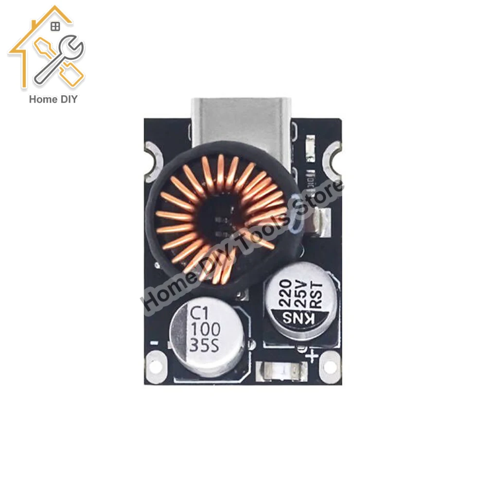 DC-DC Power Buck Module 12-30V to PD2.0/PD3.1 QC3.0 Fast Charging Single USB Charging Converter Board