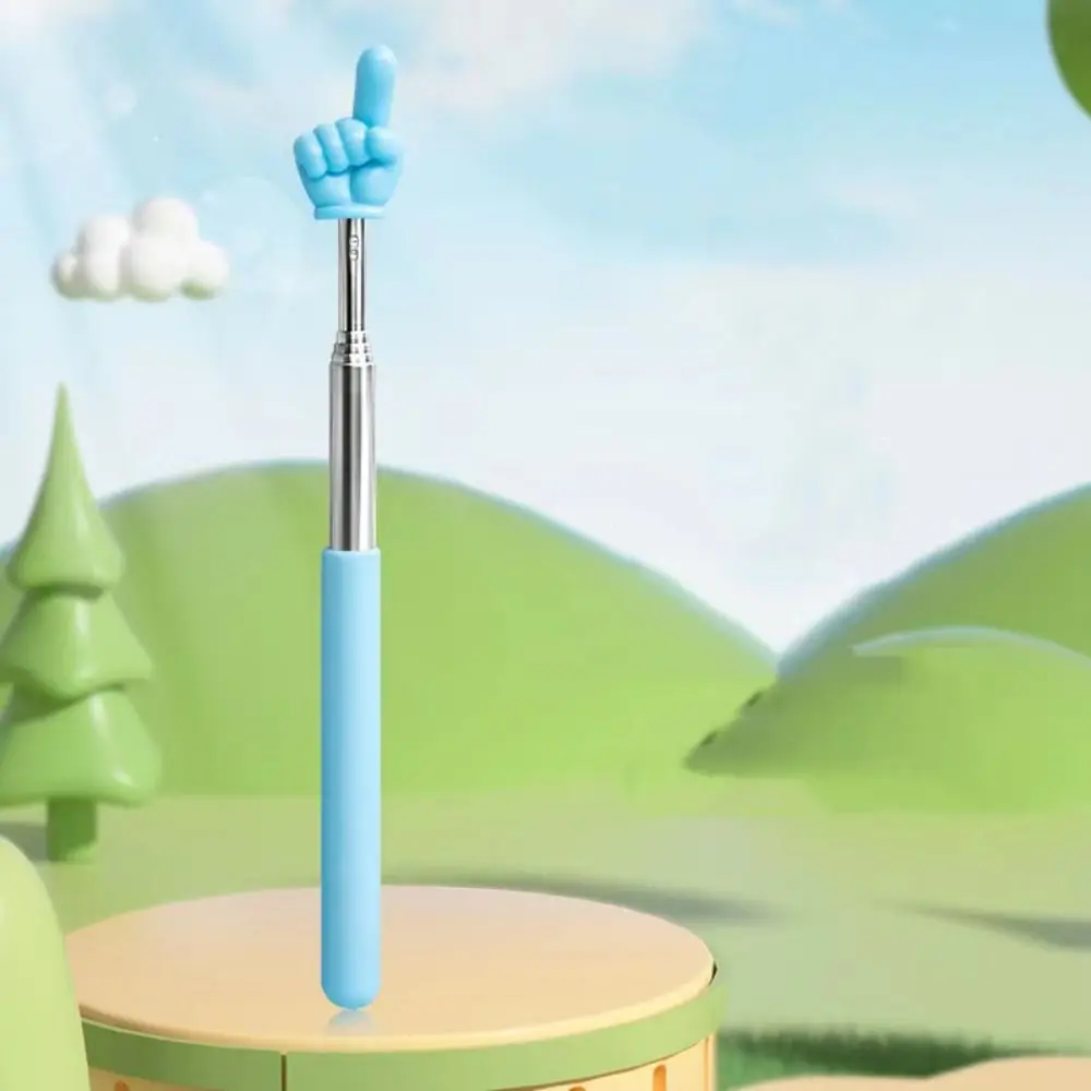 Telescopic Reading Guide Pointer Retractable Finger Shape Teaching Pointer Stick Anti-slip Mini