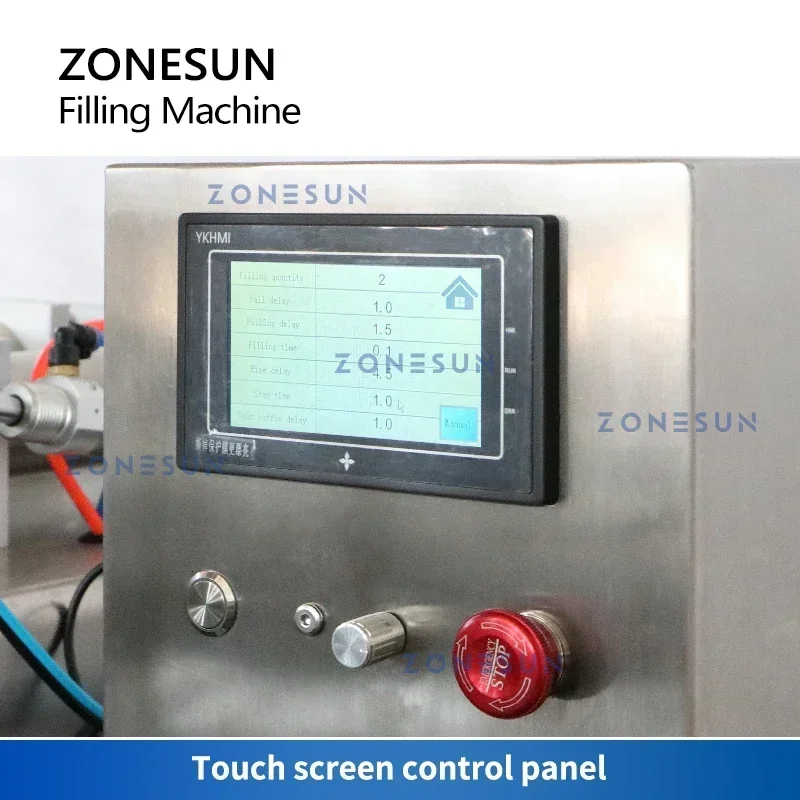ZONESUN ZS-DTYT2 آلة تعبئة المعجون السائل الأوتوماتيكية مع اسطوانة هوائية لتغليف زجاجات كريم العسل والشامبو