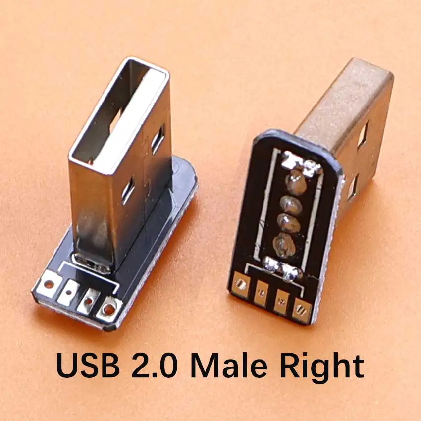 90 Degree Elbow Plug Micro Mini USB A 2.0 Type-C Male Female Socket Connector Data Power Supply Adapter FPC Soft Cable DIY Kit view 6