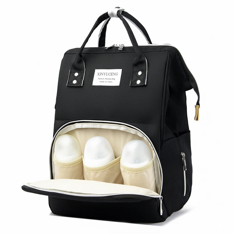 A large capacity multi-pocket mommy bag for women, can hold diaper milk bottle, suitable for daily use with babies