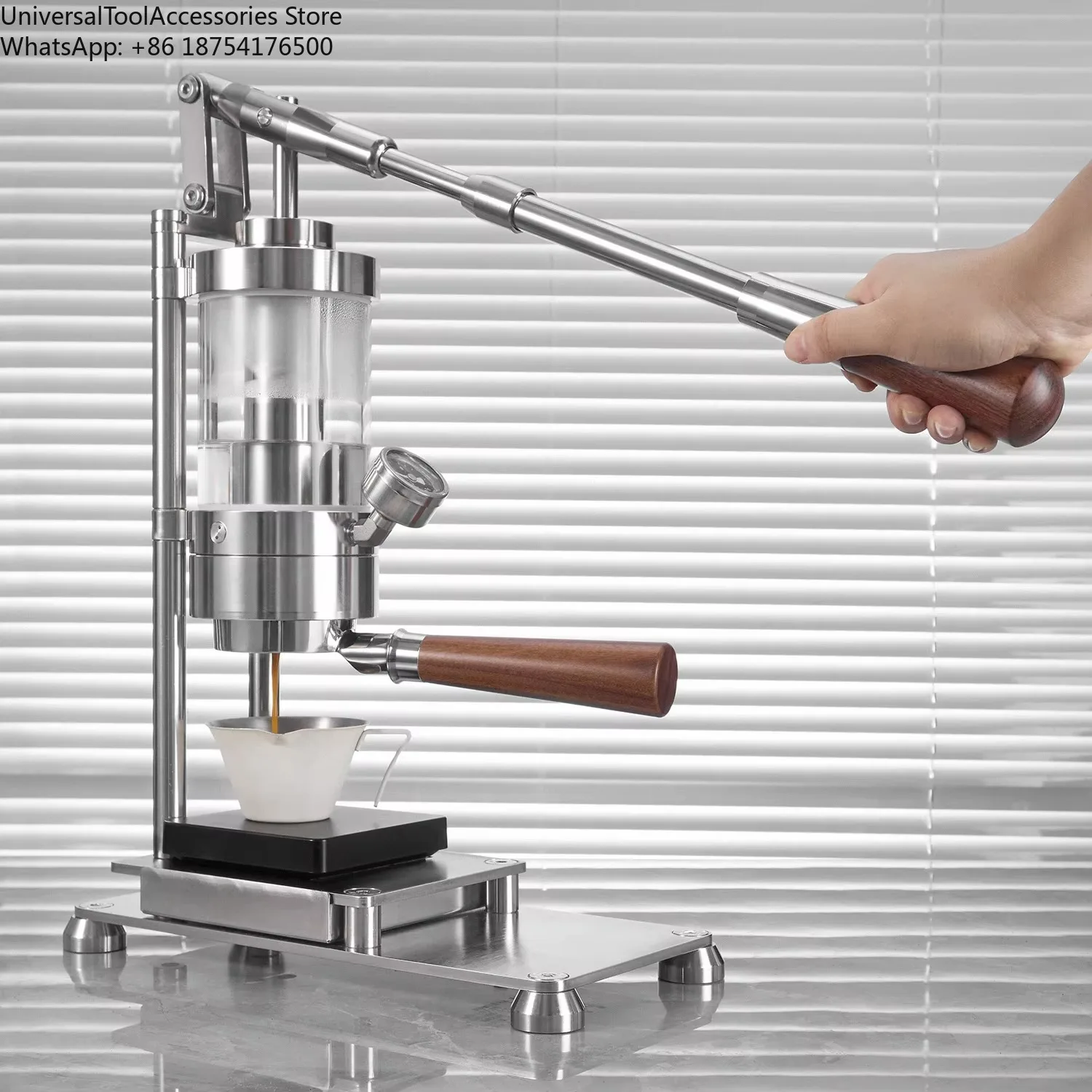 

Italian Multifunctional 58mm Lever Pull Manual Stainless Steel Espresso Coffee Maker Portable Business Hand Press Coffee Machine