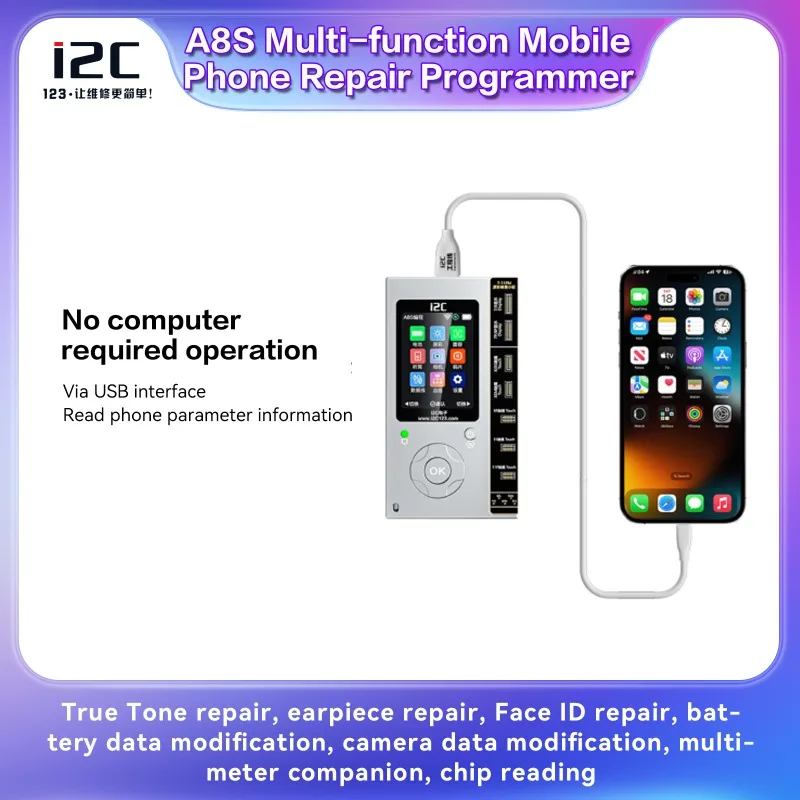 Programmatore di ripristino True Tone schermo i2C i6S per iPhone 7-11PM 12/12 Pro/12/13/14/15 Pro Max Riparazione schermo originale di terze parti