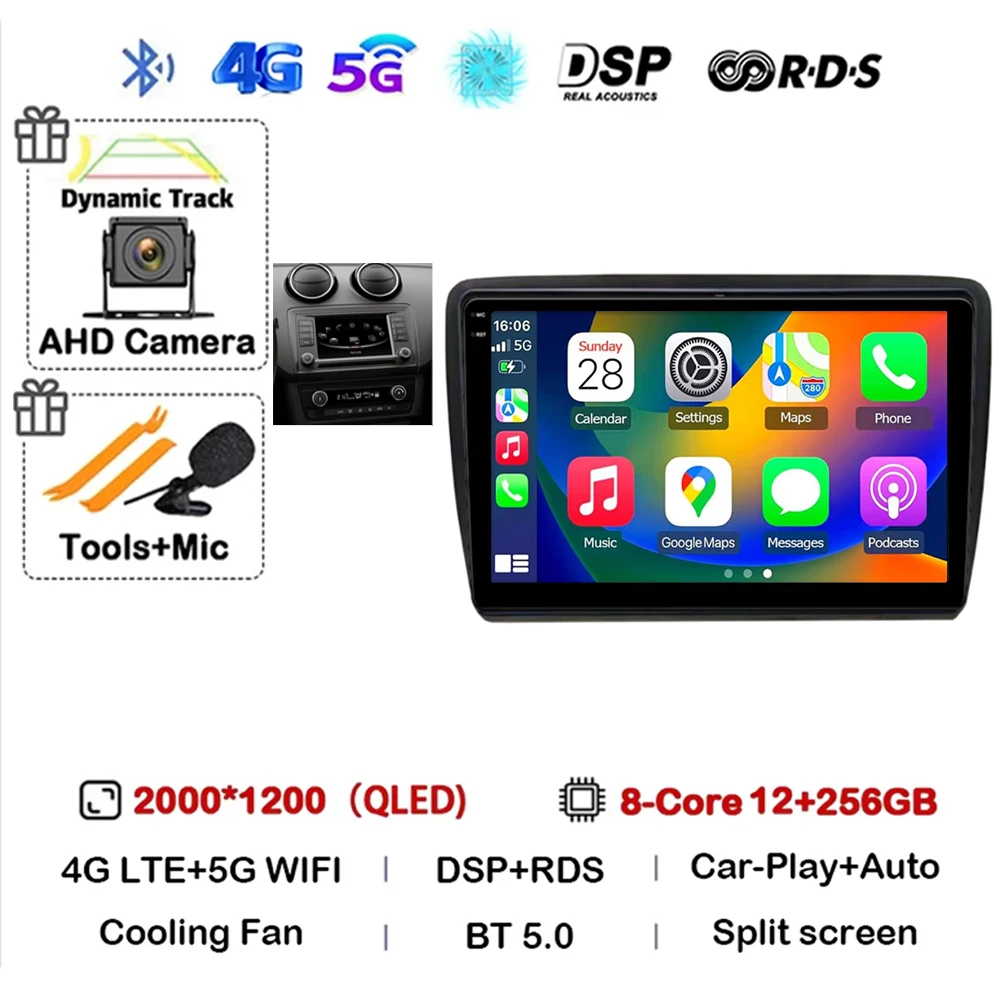 Car Radio For Seat Ibiza 2016 - 2017 2K Android 16 Multimedia Video Player GPS 4G CarPlay Auto Wireless Stereo No 2Din image 3