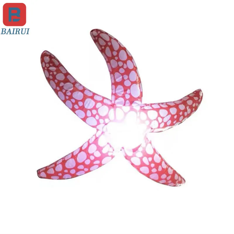 Inflatable starfish lamp model stage performance aquarium night club hanging decorations props can be customized