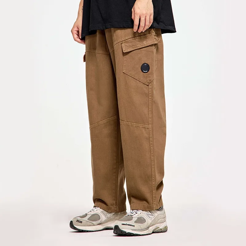 

Свободные рабочие брюки, осень 2024, новый продукт, модные уличные мужские прямые повседневные брюки