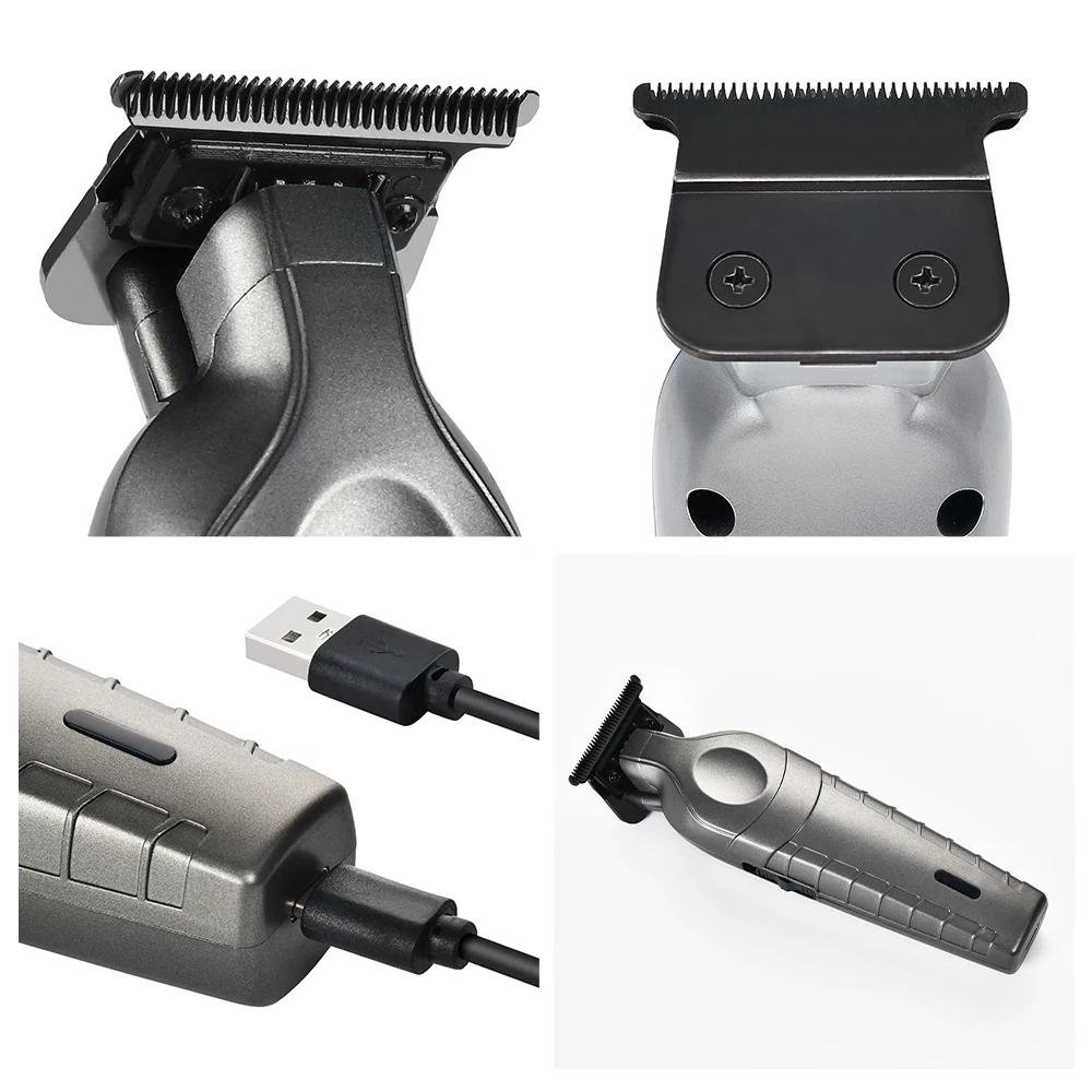 مقص شعر كهربائي لاسلكي للرجال ، شحن سريع يو إس بي ، جهاز تشذيب بالشفرات 0 ، ماكينة تقطيع لأسلوب فائق النعومة