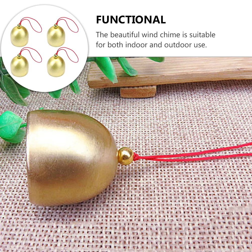 

4Pcs Premium Copper Wind Bells Exquisite Appearance Garden Balcony Hanging Ornament Pleasant Melodies Wind Bell