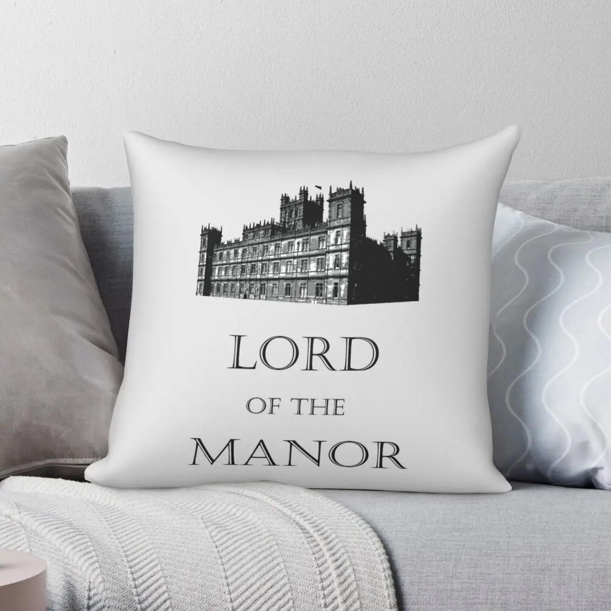 Lord Of The Manor Square Pillowcase Polyester Linen Velvet Printed Zip Decor Throw Pillow Case Home Cushion Cover