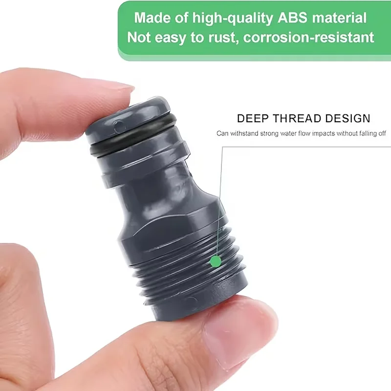 6PC Plastic Quick-Connect Garden Hose Adapter Set For Lawn Irrigation Car Washing Outdoor Water Pipe Connections Wholesale