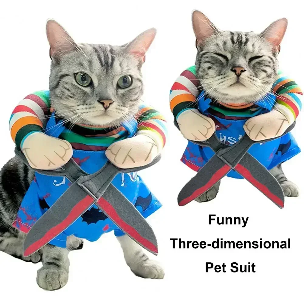 Halloween Dog Costume Puppy Funny Scissor Hands Pet Cosplay Outfits Dog Fancy Dress Cat Clothes for Christmas Birthday Party2024