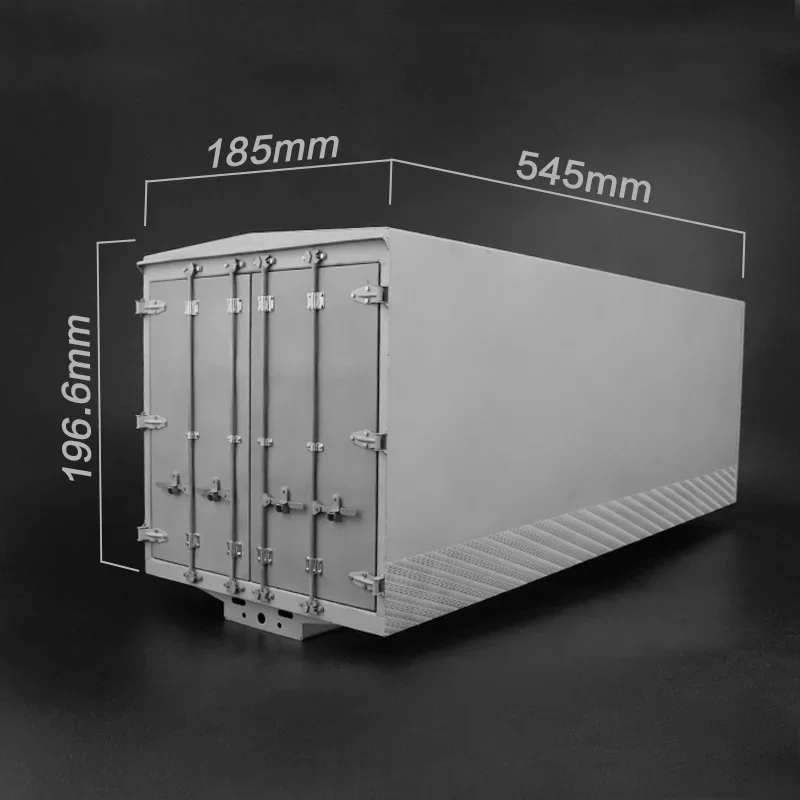 NEW 1/14 Truck Closed Bucket Cargo Box Model 6X4 Flatbed Truck Modified Stainless Steel Cargo Box