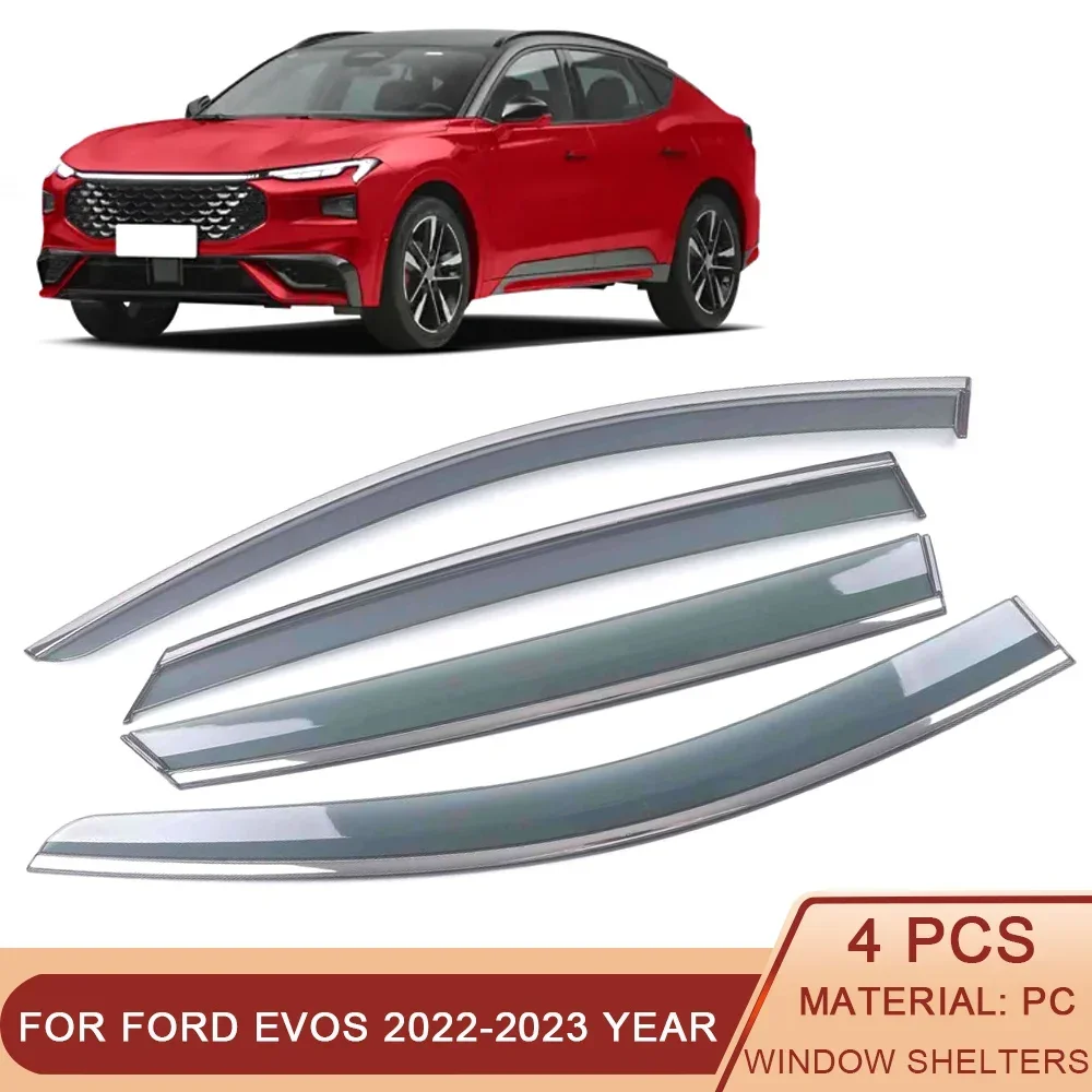 

For Ford EVOS 2022-2023 Car Window Sun Rain Shade Visors Shield Shelter Protector Cover Sticker Exterior Accessories