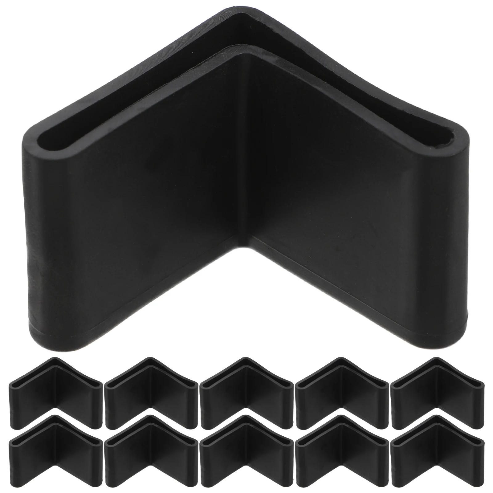 

12pcs Triangular Iron Feet Rubber Furniture Leg Protectors for Hardwood Floors Home Table Feet Pads NonSlip Leg Covers