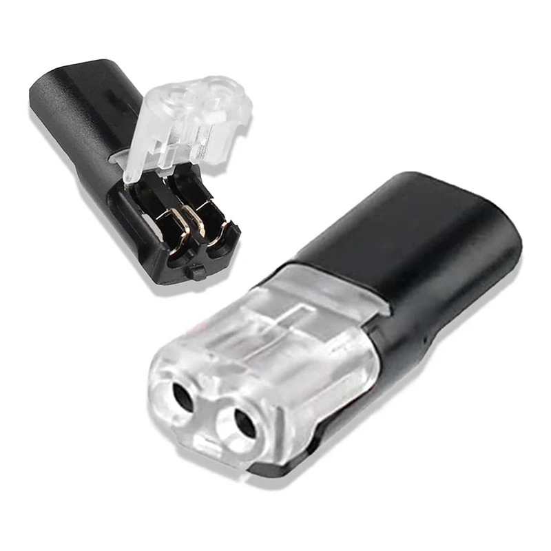 Conector de tomada para carro, 40 peças, fio de 2 pinos, conector dividido rápido 18-24awg, conector de cabo à prova d'água para carro, caminhão, caiaque, barcos