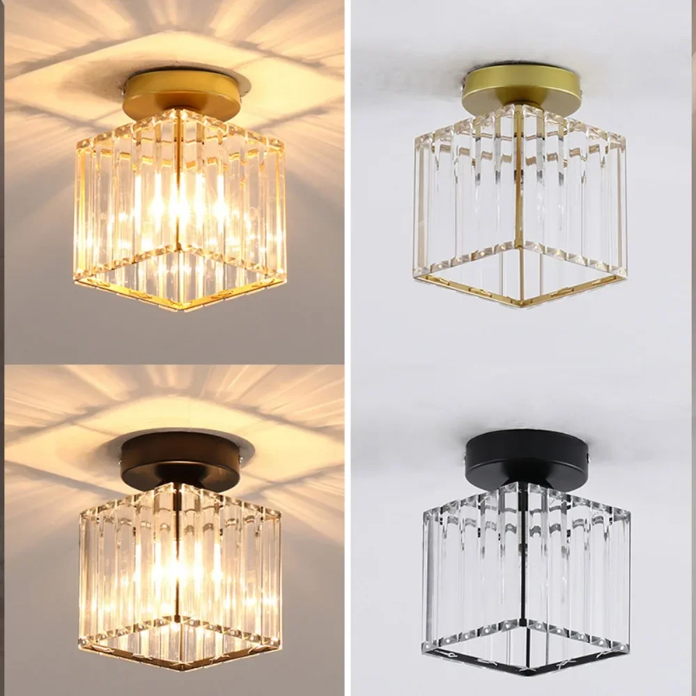 

Nordic Modern Simple Led Ceiling Lights Acrylic Crystal Lampshade Unique Lamp Designs Wall Aisle Corridor Living Room Pendant