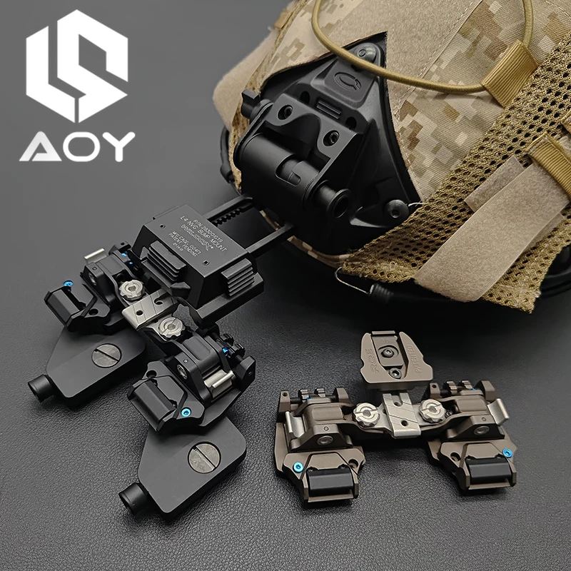 SOTAC 듀얼 단안 야간 투시경 고글 스텐트, 전술 헬멧 마운트 설치 액세서리, KVC RQE, L4G19 NVG