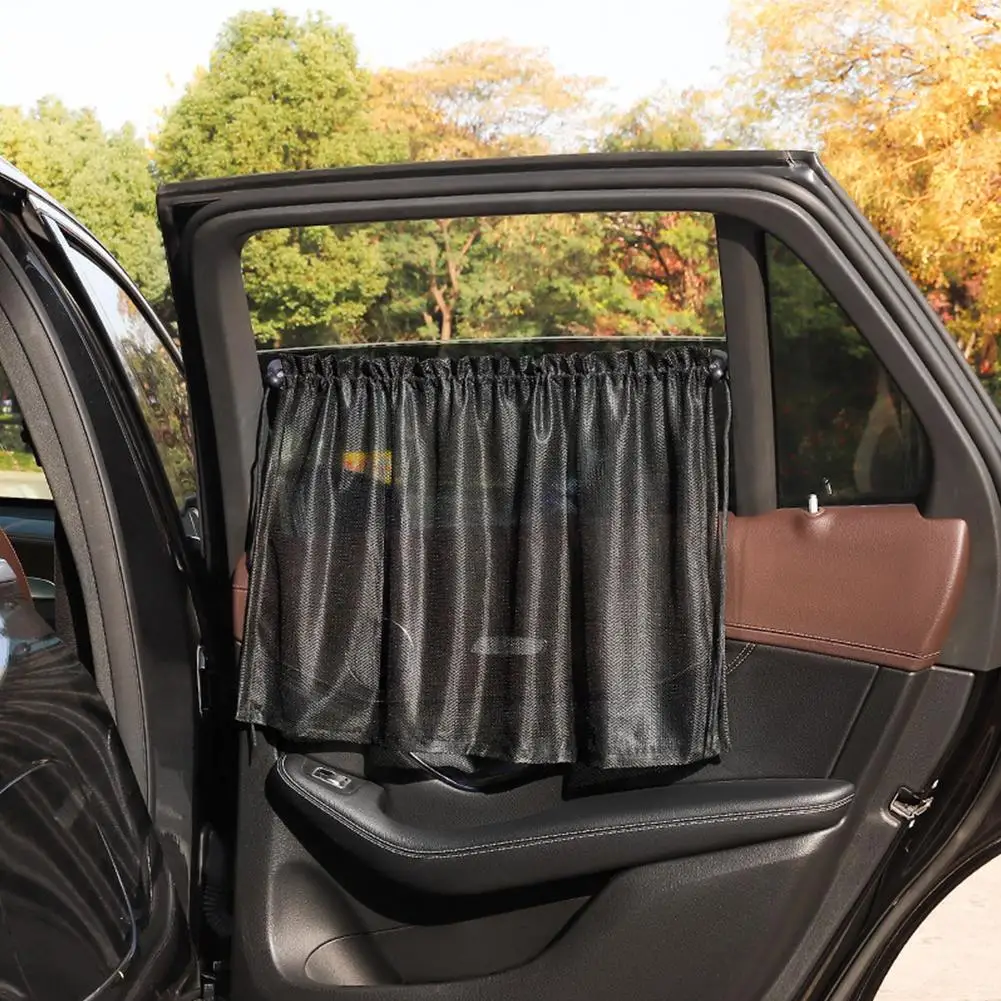 1/2Pcs Summer Car Sun Shade Curtains Side Window Sunshade Sun Protection Light/UV Blocking Auto Privacy Blind Curtain