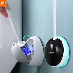 Xiaomi ev silikon tuvalet fırçası WC aksesuarları için Drainable tuvalet fırçası duvara monte temizleme araçları banyo aksesuarları Set