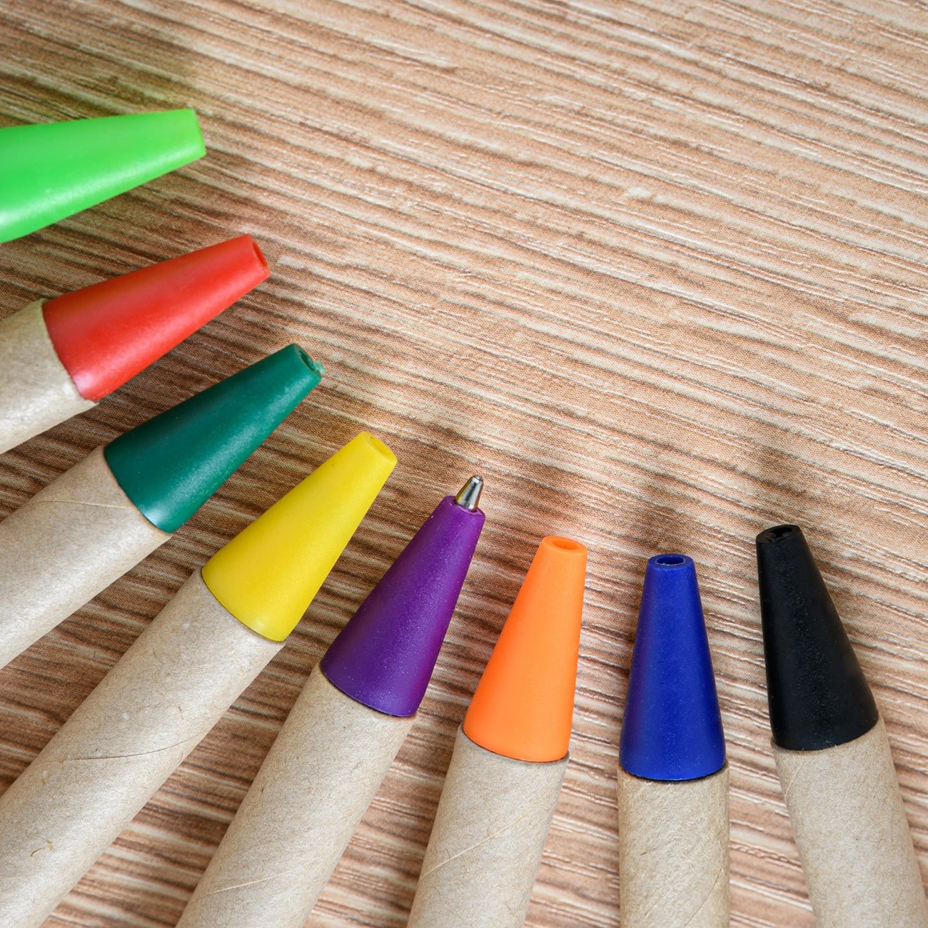 Wholesale Eco-Friendly Paper Tube Pen Promotional Advertising Gift with Smooth Writing Click Pen for Students